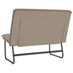 vidaXL Banc Cappuccino 100x75x76 cm Similicuir