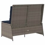 vidaXL Banc de jardin Gris polyrotin