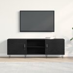 Meuble TV vidaXL Noir Chêne 150x30x50 cm Bois d'ingénierie