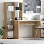 vidaXL Bureau Chêne sonoma 138.5 x 55 x 143 cm Bois d'ingénierie