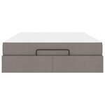 vidaXL Cadre de lit avec matelas Taupe 140 x 200 cm tissu