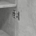 vidaXL Buffet haut gris béton 50x42 5x185 cm bois d'ingénierie
