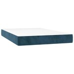 vidaXL Sommier à lattes de lit matelas et LED Bleu foncé 120x200 cm