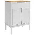 vidaXL Ensemble de mobilier de salle de bain FLORO 3 Pièces Blanc