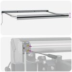 vidaXL Auvent rétractable automatique bordeaux 450x300 cm