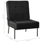 vidaXL Chaise de relaxation 65x79x87 cm Noir Velours