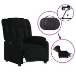 vidaXL Fauteuil inclinable électrique Noir Tissu
