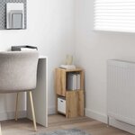 vidaXL Meuble d'angle Blanc 25 5x25x55cm Bois d'ingénierie