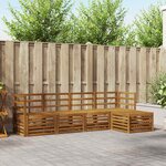 vidaXL Ensemble de canapés d'extérieur 5 Pièces Naturel