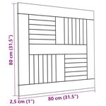 vidaXL Dessus de table Bois de teck solide Carré 80x80x2 5 cm