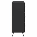 vidaXL Armoire à tiroirs Noir 66 x 34 5 x 90 cm Bois d'ingénierie