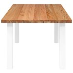 vidaXL Table à manger marron clair bois de chêne massif rectangulaire