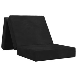 vidaXL Canapé-lit pliable 75 x 63 x 45 cm Noir