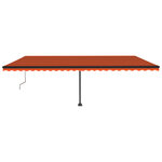 vidaXL Auvent automatique sur pied 600x350 cm Orange/marron