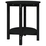 vidaXL Table basse Noir Ø 55x60 cm Bois massif de pin