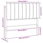 vidaXL Tête de lit capitonnée Blanc et gris clair 100 cm Pin massif