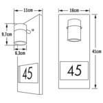 KONSTSMIDE Applique murale de numéro de maison Modena Noir mat