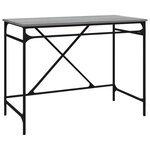Bureau table poste de travail meuble d'ordinateur informatique étude sonoma 100 x 50 x 75 cm bois d'ingénierie et fer gris 02_0023938