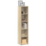 vidaXL Armoires à CD 2 Pièces Chêne sonoma 21x16x93 5 cm Aggloméré