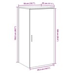 vidaXL Armoire de rangement gris béton 50x45x103 5cm bois d'ingénierie