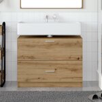 vidaXL Meuble sous lavabo en chêne artisanal 78x37x59 cm en bois reconstitué
