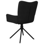 vidaXL Chaises pivotantes à manger lot de 2 Noir Velours