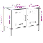 vidaXL Meubles TV 2 Pièces jaune moutarde 68x39x50 5 cm acier