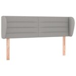vidaXL Tête de lit avec oreilles Gris clair 147x23x78/88 cm Tissu
