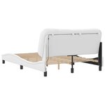 vidaXL Cadre de lit avec LED sans matelas Hvar blanc 140x190 cm