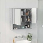 vidaXL Armoire Miroir Sonoma gris 59 x 17 x 55 cm Bois d'ingénierie