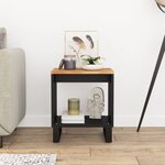 vidaXL Table basse 40x31x46 cm Bois d'acacia solide et d'ingénierie