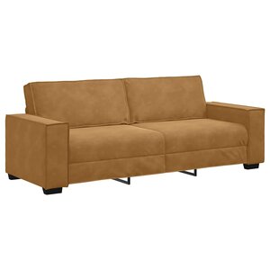 vidaXL Canapé à 3 places Marron 220x78x84 cm Velours