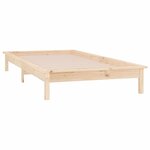 vidaXL Cadre de lit à LED sans matelas 90x200 cm bois massif