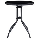 vidaXL Mobilier de bistro 3 Pièces Aluminium et textilène Noir