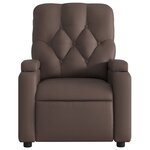 vidaXL Fauteuil inclinable Marron Similicuir
