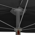 vidaXL Demi-parasol de jardin avec mât 180x90 cm anthracite