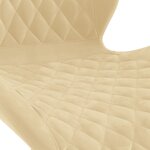 Vidaxl chaise pivotante de salle à manger crème velours