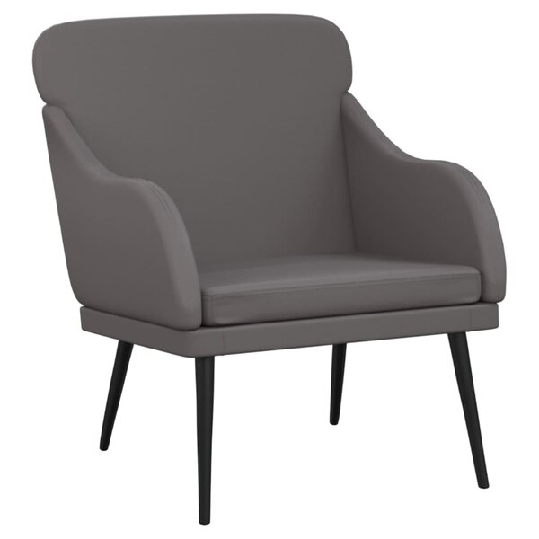 vidaXL Fauteuil Gris 63x76x80 cm Similicuir
