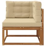 vidaXL Canapé d'angle extérieur Bois d'Acacia Massif Naturel