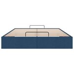 vidaXL Cadre de lit ottoman sans matelas bleu 140x200 cm tissu