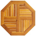 vidaXL Dessus de table 60x60x2 cm octogonal bois massif d'acacia