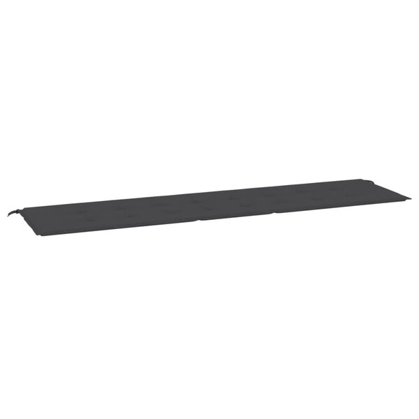 vidaXL Coussin de banc de jardin noir 200x50x4 cm tissu oxford
