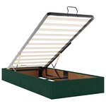 vidaXL Cadre de lit ottoman avec matelas vert foncé 200x200 cm velours