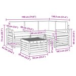 vidaXL Ensemble de canapés d'extérieur 5 Pièces Gris Naturel et Clair