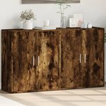vidaXL Buffets 2 Pièces chêne fumé 60x31x70 cm bois d'ingénierie