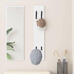 vidaXL Porte-manteau mural Blanc 20 x 1.5 x 100 cm Bois d'ingénierie