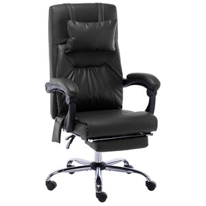 Chaise fauteuil siège de bureau informatique étude de massage similicuir noir 02_0024018