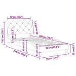 vidaXL Cadre de lit sans matelas gris clair 90x200 cm velours
