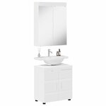 vidaXL Ensemble de mobilier de salle de bain avec étagère TULUM Blanc