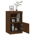 vidaXL Buffet avec lumières LED chêne marron 41x37x67 cm